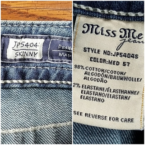 MISS ME LOW RISE SKINNY JEANS 28 - Picture 8 of 8